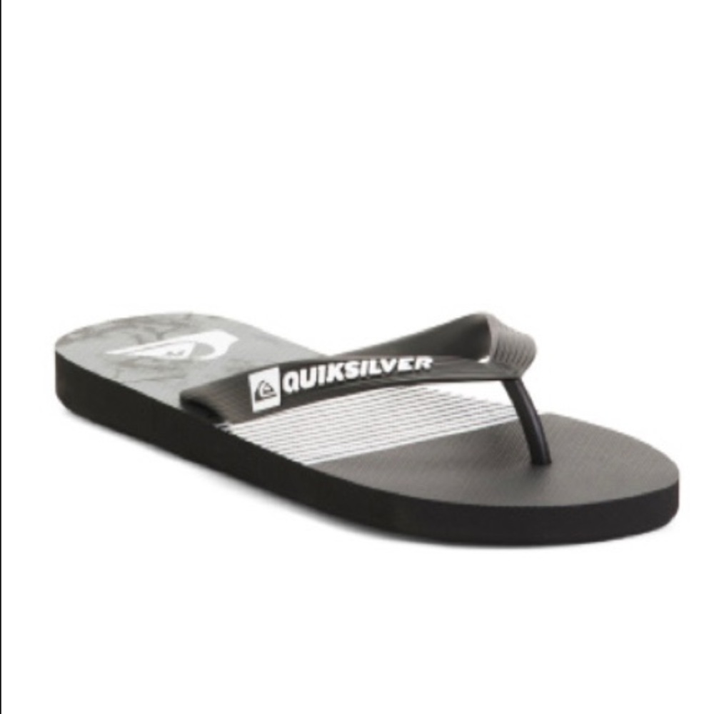 Quicksilver Thong Sandals Black Java Smocked Wave… - image 7